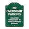 Signmission No Overnight Parking Heavy-Gauge Aluminum Architectural Sign, 24" x 18", GW-1824-9967 A-DES-GW-1824-9967 - alternate 1